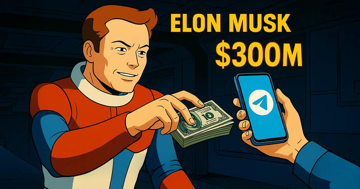 Elon Musk bezahlt 300M $ an Telegram